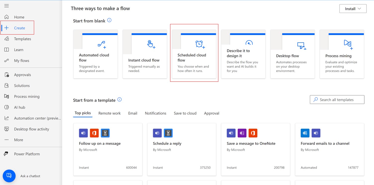 Power Automate Dashboard