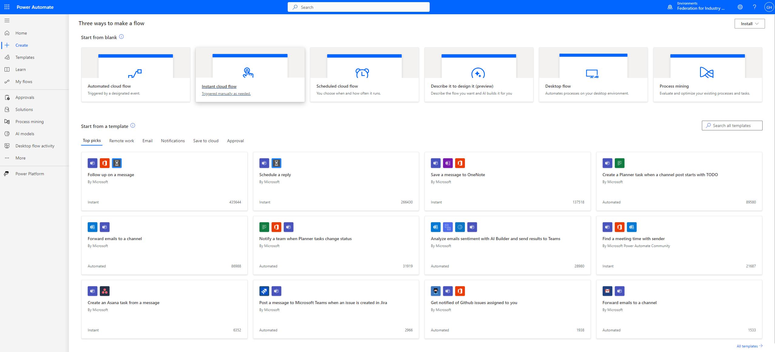 Power Automate Dashboard