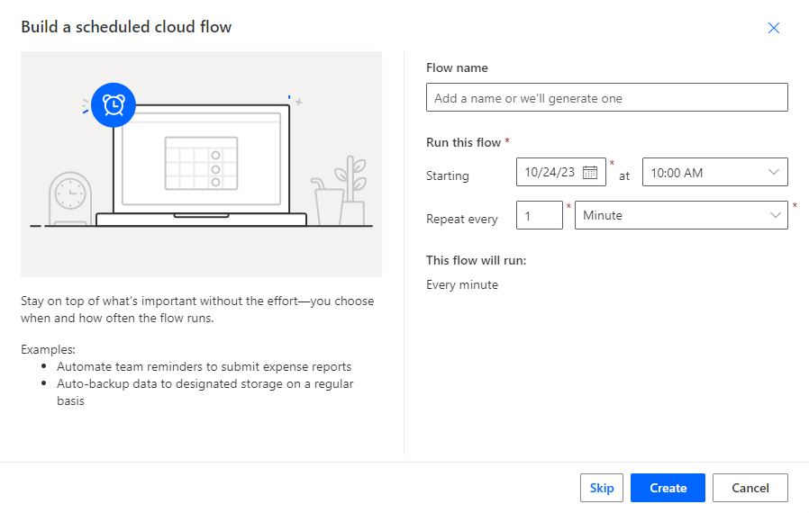 Power Automate New Flow